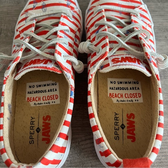 Sperry Womens Jaws Red Striped Shoes Size 6 - Picture 3 of 6